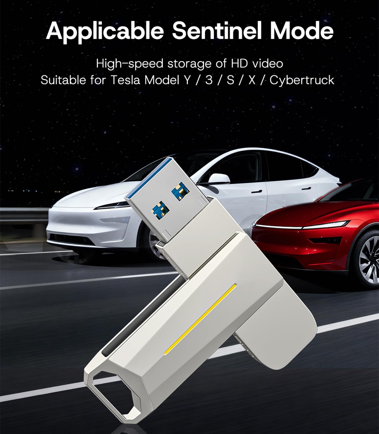 Amazon.co.jp: SUMKフラッシュドライブ、Teslaモデル3/Y/S/X用